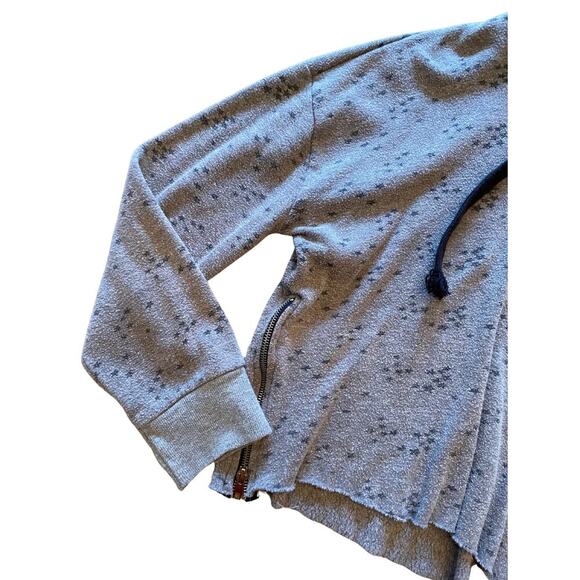 Vintage Havana Crop Distressed Zipper Side Pullover Hoodie Size Small 0583 - Picture 3 of 8